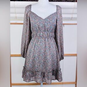 NWT Cottagecore cutie floral dress, sweetheart neckline ,open tie back, lined